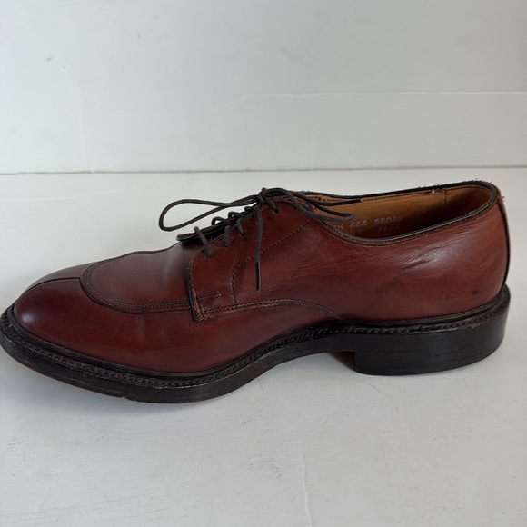 Allen Edmonds brown leather Walton oxford split toe lace men shoe size 7.5 - Picture 14 of 16